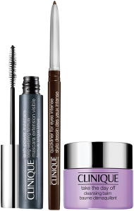 Clinique Power Lashes Set = Lash Power Mascara (Black Onyx) 6ml + Quickliner Eyes Intense (Int.Chocolate) 0,14g + Take The Day Off Cleansing Balm 15 ml