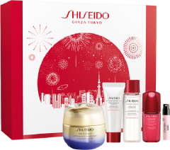 Shiseido Vital Perfection Holiday Kit = U&F Cream 50 ml + D.Prep.Cleanser 15 ml + D.Prep.Softener 30 ml + UPI Concentrate 10 ml + Ginza EdP 0,8 ml