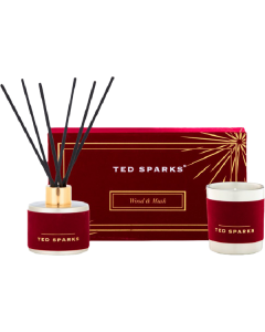 Ted Sparks Wood & Musk Velvet Gift Set = Candle 150 ml + Diffuser 100 ml